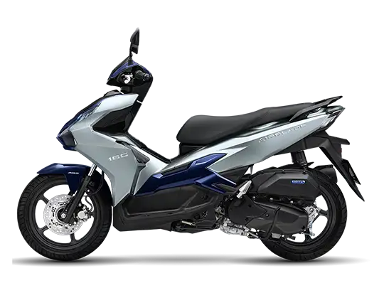 Mẫu xe Air Blade 125 màu bạc xanh đen